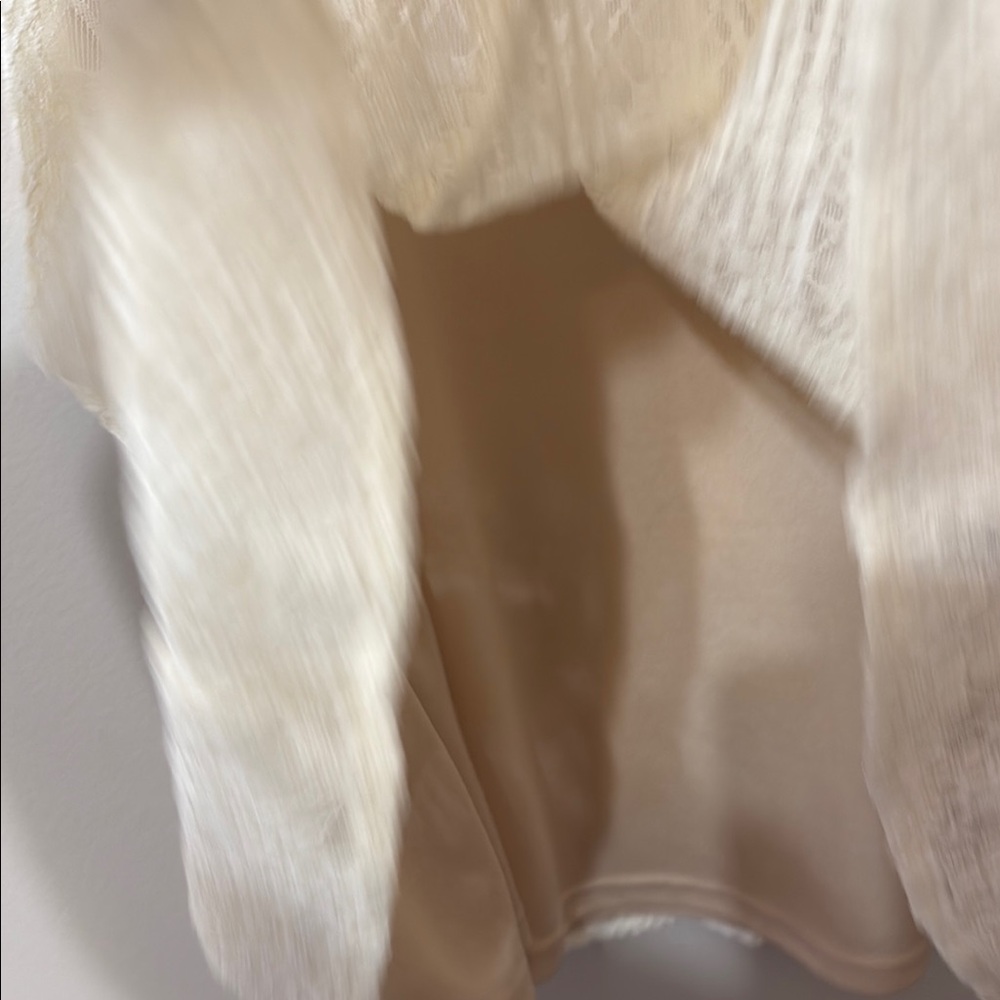 En Crème Elegant Cream Lace Dress - Picture 6 of 7